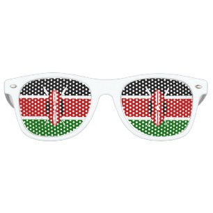Lunettes De Fête Retro Drapeau du Kenya