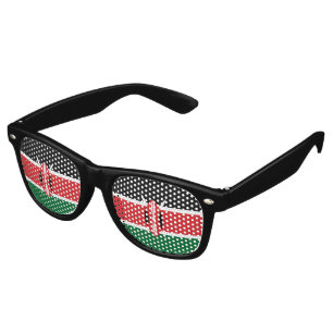 Lunettes De Fête Retro Drapeau du Kenya