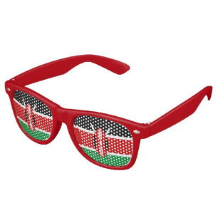 Lunettes De Fête Retro Drapeau du Kenya