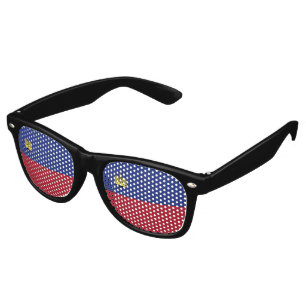 Lunettes De Fête Retro Drapeau du Liechtenstein