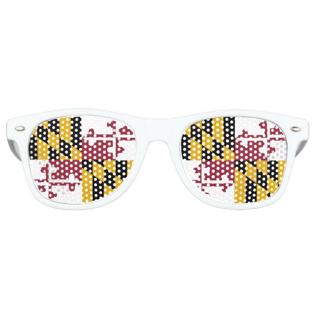 Lunettes De Fête Retro Drapeau du Maryland (Devant)