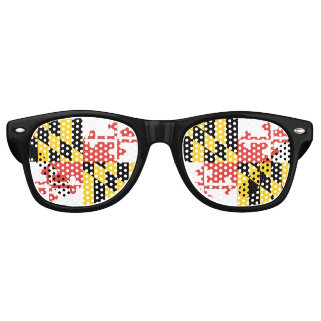 Lunettes De Fête Retro Drapeau du Maryland Nuances disponibles dans diffé (Devant)