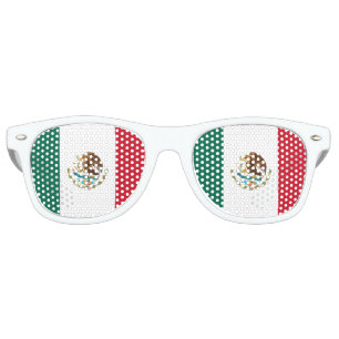 Lunettes De Fête Retro Drapeau du Mexique