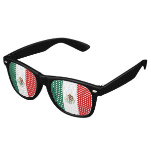 Lunettes De Fête Retro Drapeau du Mexique