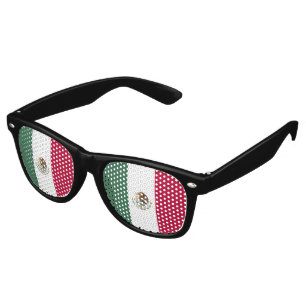 Lunettes De Fête Retro Drapeau du Mexique