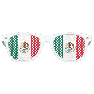 Lunettes De Fête Retro Drapeau du Mexique