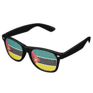 Lunettes De Fête Retro Drapeau du Mozambique