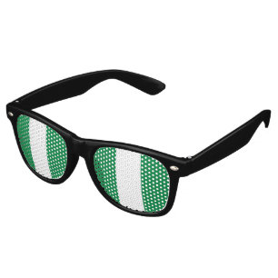 Lunettes De Fête Retro Drapeau du Nigeria