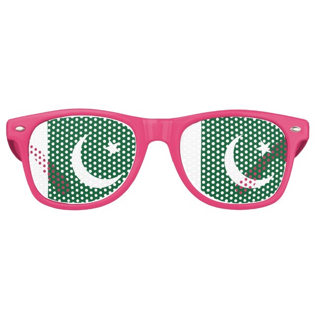 Lunettes De Fête Retro Drapeau du Pakistan (Devant)