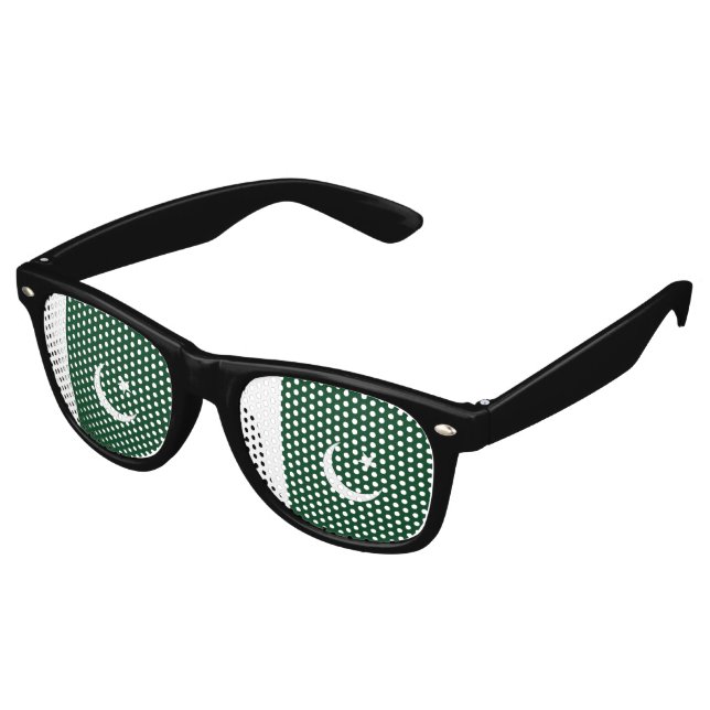 Lunettes De Fête Retro Drapeau du Pakistan (Angulaire)