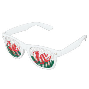 Lunettes De Fête Retro Drapeau du Pays de Galles