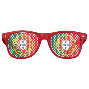 Lunettes De Fête Retro Drapeau du Portugal