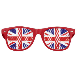 Lunettes De Fête Retro Drapeau du Royaume-Uni Union Jack
