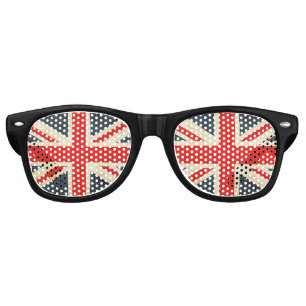 Lunettes De Fête Retro Drapeau du Royaume-Uni Union Jack Party Shades