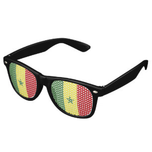 Lunettes De Fête Retro drapeau du Sénégal