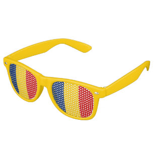 Lunettes De Fête Retro Drapeau du Tchad