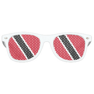 Lunettes De Fête Retro Drapeau du Trinidad-et-Tobago