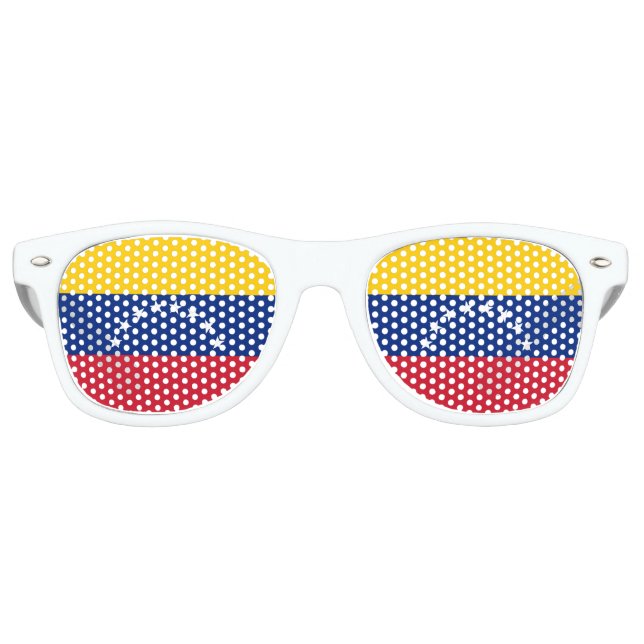Lunettes De Fête Retro Drapeau du Venezuela (Devant)