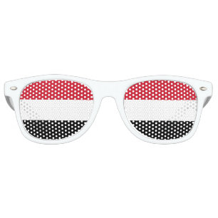 Lunettes De Fête Retro Drapeau du Yémen