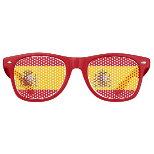 Lunettes De Fête Retro Drapeau espagnol