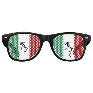 Lunettes De Fête Retro Drapeau et botte italiens