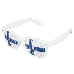 Lunettes De Fête Retro Drapeau finlandais