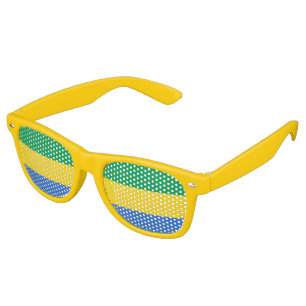 Lunettes De Fête Retro Drapeau Gabon
