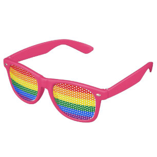 Lunettes De Fête Retro Drapeau Gay pride arc-en-ciel LGBT