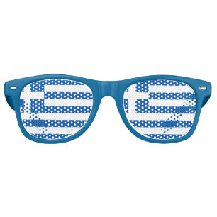 Lunettes De Fête Retro Drapeau grec