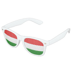 Lunettes De Fête Retro Drapeau Hongrie