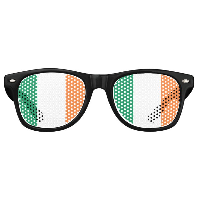 Lunettes De Fête Retro Drapeau irlandais (Devant)