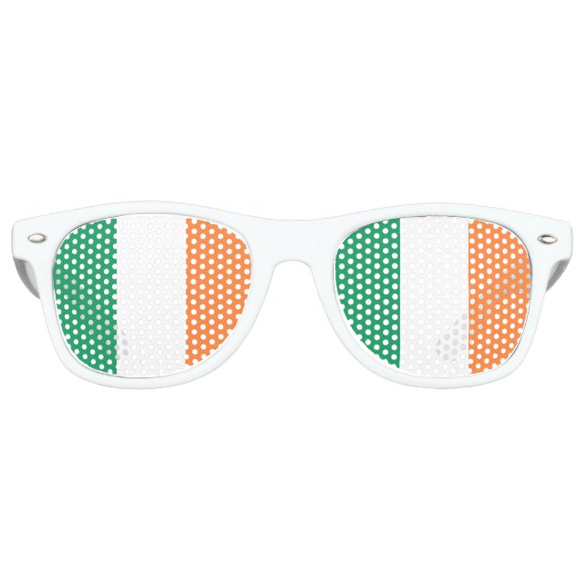 Lunettes De Fête Retro Drapeau irlandais (Devant)