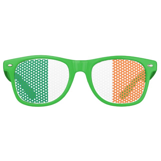Lunettes De Fête Retro Drapeau irlandais (Devant)