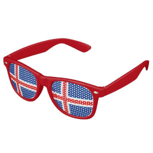 Lunettes De Fête Retro Drapeau islandais