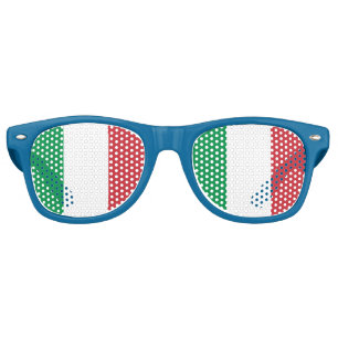 Lunettes De Fête Retro Drapeau italien
