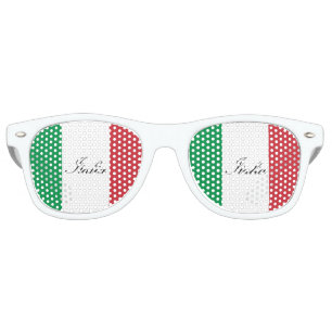 Lunettes De Fête Retro Drapeau italien - drapeau de l'Italie - l'Italie