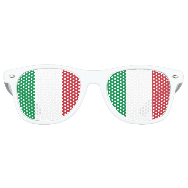 Lunettes De Fête Retro Drapeau italien - Drapeau italien - Italie (Devant)