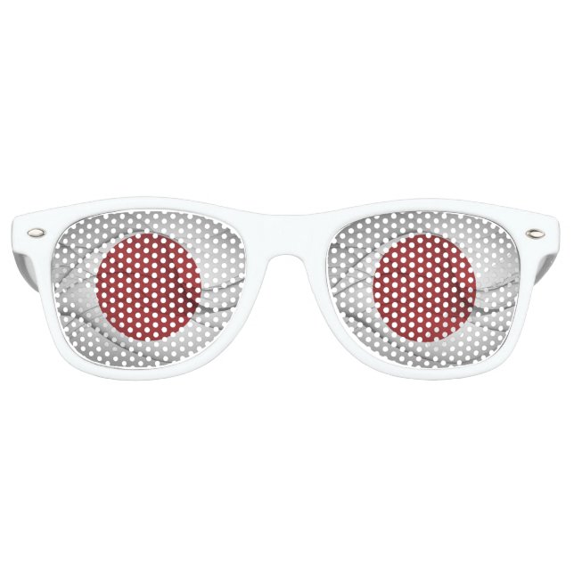 Lunettes De Fête Retro Drapeau japonais (Devant)