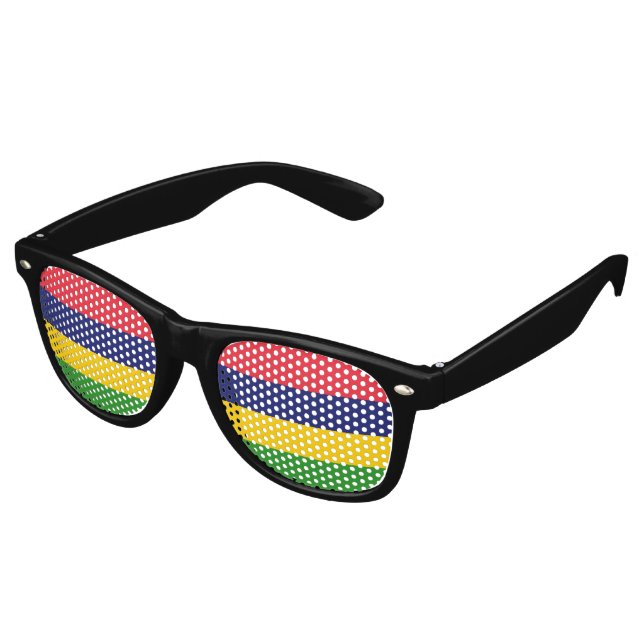 Lunettes De Fête Retro Drapeau mauricien (Angulaire)