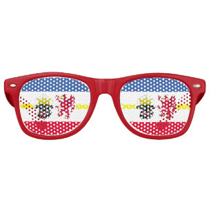 Lunettes De Fête Retro Drapeau Mecklembourg-Poméranie occidentale Retro S