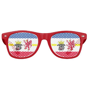 Lunettes De Fête Retro Drapeau Mecklembourg-Poméranie occidentale Retro S