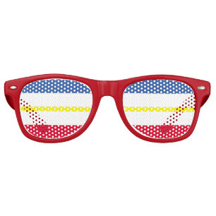 Lunettes De Fête Retro Drapeau Mecklembourg-Poméranie occidentale Retro S