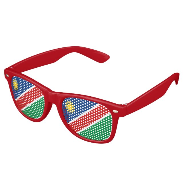 Lunettes De Fête Retro Drapeau Namibie (Angulaire)