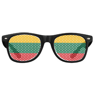 Lunettes De Fête Retro Drapeau national de Lituanie