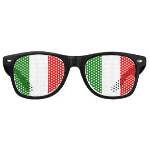Lunettes De Fête Retro Drapeau national italien