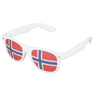 Lunettes De Fête Retro Drapeau norvégien