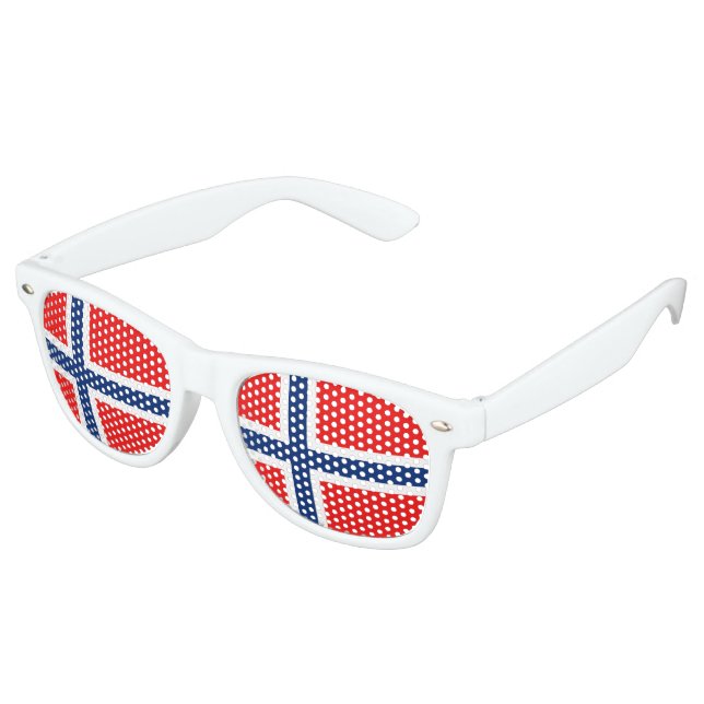 Lunettes De Fête Retro Drapeau norvégien (Angulaire)