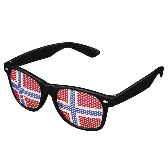 Lunettes De Fête Retro Drapeau norvégien (Angulaire)