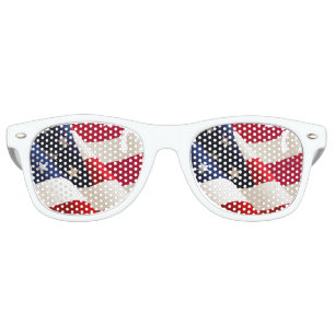 Lunettes De Fête Retro Drapeau onduleux des Etats-Unis