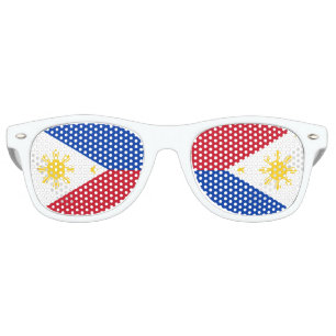 Lunettes De Fête Retro Drapeau philippin des Philippines